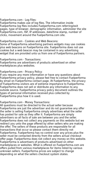 fuelperforma privacy
