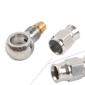 1880club 550724796074 Stainless Steel 10.2mm 3/8 Eye Banjo Hose Ends An-3 Motor Brake Fittings Us