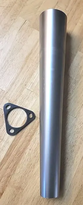 B1-1002 A2 Muffler Steel Stinger Exhaust Tip And Small 3 Bolt Swivel Lose Flange Vw Manix Bug Hot Rod B1-1002 A2 Muffler Steel Stinger Exhaust Tip And Small 3 Bolt Swivel Lose Flange Vw Manix Bug Hot Rod