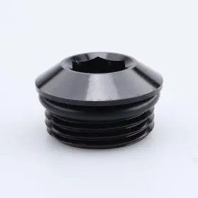 An814-6b Ac Performance Bk Black Aluminum -6 An Male Hex Head Socket Orb Port Plug With 6 An6 O Ring