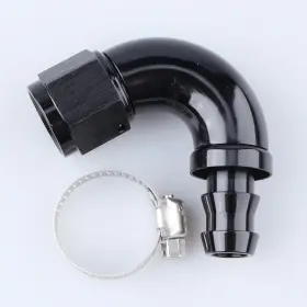 X536-1210 Ac Performance Bk Black -10 An 120 Degree Aluminum An10 Swivel Female To Barb 5/8 Inch 10an