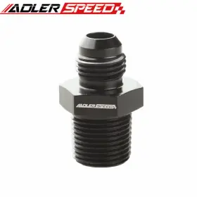 Yns00039 Adlerspeed 2pcs An6 An-6 Male Flare To 3/8ftft Npt Aluminum Straight Fitting Adapter Black