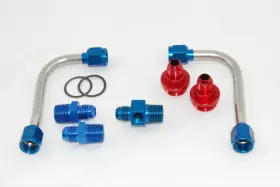 60941 Aed Dual Fuel Line Hard Stainless Steel Holley 4150 4150hp -6 An Inlet Kit