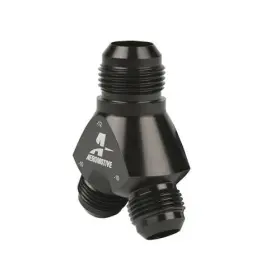 15678 Aeromotive Fuel Block Y-type Alumanodized M -12an Inlet -10an Outlets