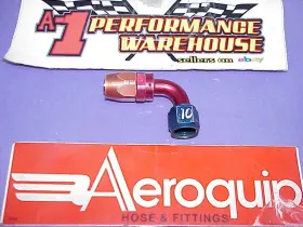 Aeroquip Aer-fbm4034 -10 An -90 Reusable Red/blue Hose Fitting Nascar Earls #135