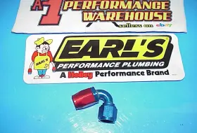 Ear312008 Aeroquip New Earls -08 An Reusable 120 Red / Blue Aluminum Fitting #367