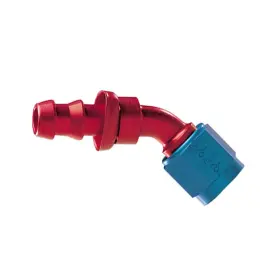 Fbm1522 Aeroquip Aluminum Red/blue Anodized Fitting -06an Hose Size 45 Elbow