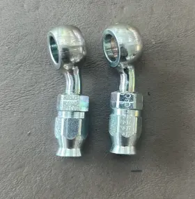 Fbm3092 Aeroquip Ptfe Hose End 3an X 17 Degree 10mm Banjo Pair
