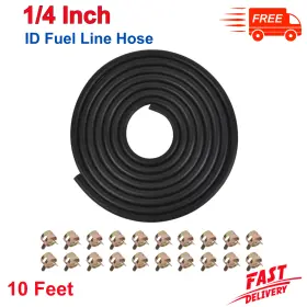Al-yg6410 Allwin 1/4 Inch Id Fuel Line Hose 10 Feet 20 Clamps For Small Gas Diesel Engines