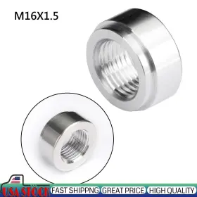 C196-a020-sil Amotopart M16x1.5 Female Aluminum Weld On Fitting Bung Silver