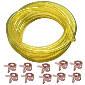 Anruijiadu 788341161641 10-feet-long Fuel Line Hose Tube 1/4 Inch Id X 3/8 Od With Clamps For Small