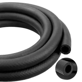 250302-3 Aoxoms 15ft Fuel Hose Line Push Lock Nbr Rubber Sae 30r7 300psi Black 5/32 Inch
