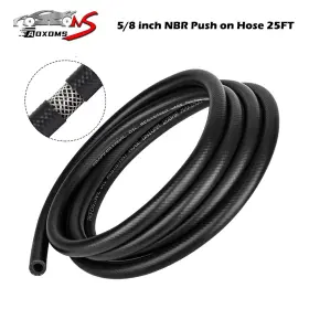260310-1 Aoxoms 5/8 Inch Fuel Hose Line Push Lock Nbr Rubber Sae 30r7 25ft 300psi Black 16mm