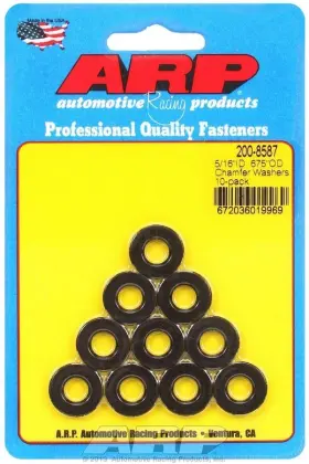 200-8587 Arp Auto Racing Black Washers - 5/16 Id X .675 Od 10
