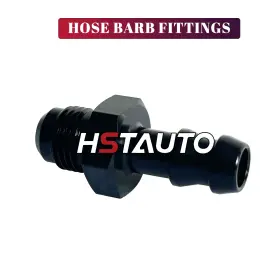Tf1095 Ateautoparts Black An6 Male To 3/8 Inch For Hose Barb Adapter Fitting Aluminum