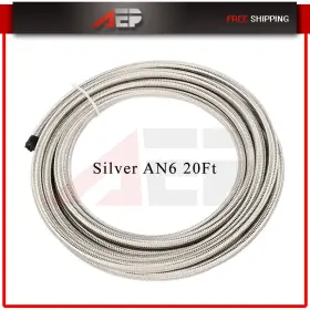 Ap10925601y Auto Engineparts 20 Feet 6an Stainless Steel Braided Hose For Fuel Oil Coolant Air An-6
