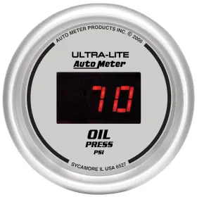 Auto Meter 046074065279 6527 Ultra-lite Digital 2-1/16 Inch 0-100 Psi Oil Pressure Gauge