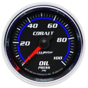 6121 Auto Meter 608067819803 Cobalt Mechanical Oil Pressure Gauge