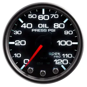 P32552 Auto Meter Gauge Oil Pressure Spek-pro 2 1/16 Inch 120psi