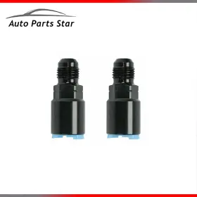 Auto-parts-star Vr2227 2x Fuel Rail Fitting For 6an Male Flare 3/8 Quick-disconnect Push-on Adapter