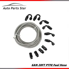 Vr2397 Auto-parts-star 6an Stainless Steel Ptfe Fuel Line 20ft 10 Fittings Hose Kit E85 Vr2397 Auto-parts-star 6an Stainless Steel Ptfe Fuel Line 20ft 10 Fittings Hose Kit E85
