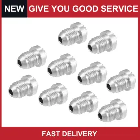 Automall Tech 766549899573 Universal 6an Male Weld On Fitting Bung Hose Adapter Fuel Oil Alloy Pack Of 10