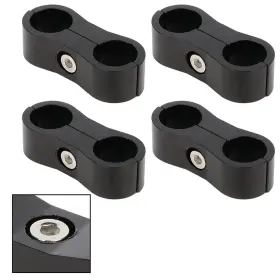 Autopartsclub2018 Ap10922001ps 4pack An6 Braided For Gas/oil/fuel Hose Separator Clamp Fitting Adapter Bracket