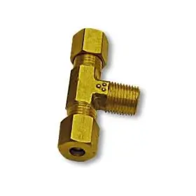 8312 Azusa Male Run Tee Brass Fitting 3/16 Inch Tube To 1/8 N.p.t