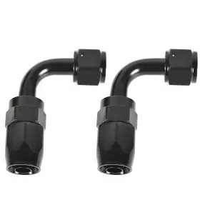 Bck6699k Backye Black An8 2x 90 Degree Swivel Hose Line End Fitting Adaptor Fuel Oil