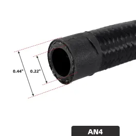 Hr-16-bk Bartoo 6 8 10an Nylon Braided Fuel Line Hose Oil Feed Cpe 30 20 10ft New