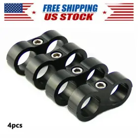 Hr01320250925 Bartoo 4pcs Hose Separator Oil Fuel Line Fitting Adapter 6an 8an 10an Mounting Clamps