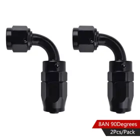 Berliii Ber309120 2pcs 6an 8an 10an Swivel Oil/fuel/air/gas Line Hose End Fitting Elbow 90 Degree