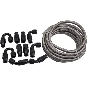 0oe5fp Bfo 8 An8 Black Nylon Braided Ptfe Fuel Hose Line 20ft 10 Fittings E85 5000 Psi