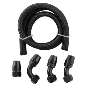 Bfo 1vo3yn 16an Hose Fuel Line 5 Feet With Nylon Braided Hoses 90 And 45 Degree
