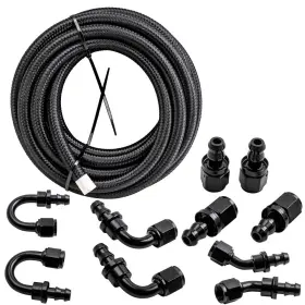 258gdu Bfo 20ft 6-an Fuel Hose Line Kit Nylon Steel Braided Swivel End Fitting 500psi