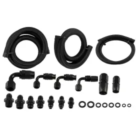 Bfo 37wjks Power Steering Oil Line Set -6an -10an Black Universal Remote Reservoir Fitting