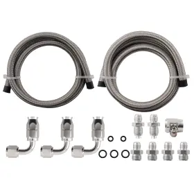 3sqmiy Bfo 6an Power Steering Stainless Line Kit 3ft High Pressure Ptfe Silver New Steel