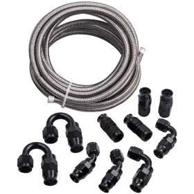 4h579y Bfo 20ft Nylon Stainless Steel Oil Fuel Line And 10x An6 Hose Fitting Adapter Kit 4h579y Bfo 20ft Nylon Stainless Steel Oil Fuel Line And 10x An6 Hose Fitting Adapter Kit