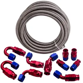 5pb4z1 Bfo An-6 20ft Stainless Steel Ptfe Fuel 10 Fittings Ends Hose Kit 20 Feet New 5pb4z1 Bfo An-6 20ft Stainless Steel Ptfe Fuel 10 Fittings Ends Hose Kit 20 Feet New