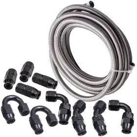 5pc7xo Bfo An10 -10an Fitting Stainless Steel Ptfe Braided Oil Fuel Hose Line Kit 20ft 5pc7xo Bfo An10 -10an Fitting Stainless Steel Ptfe Braided Oil Fuel Hose Line Kit 20ft