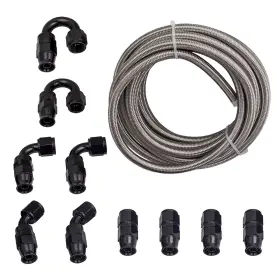 6hv7jo Bfo 20 Feet 8 An -8an An8 Black Ptfe Braided Fuel /oil/ Gas Line Hose