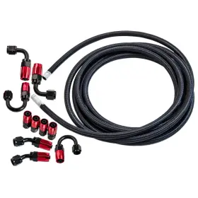 8npzgw Bfo An6 -6an An-6 3/8 Fitting Stainless Steel Braided Oil Fuel Hose Line 16ft Kit