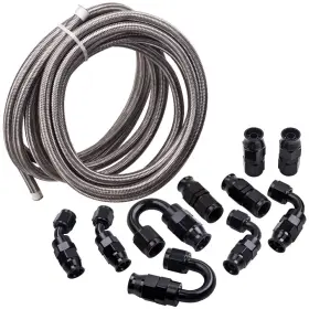 8zv1rx Bfo An6 -6an 20ft Ptfe Gas/fuel/oil Line Hose With 10pc Swivel End Fitting Kit 8zv1rx Bfo An6 -6an 20ft Ptfe Gas/fuel/oil Line Hose With 10pc Swivel End Fitting Kit