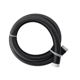 Beua1h Bfo Heat Resisting 20an Nylon Braided Stainless Steel Hose Fuel Line 5ft 1pc