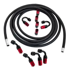 16ft-6an Bfo C3gv84 New Nylon Braided Oil Fuel Line Hose 10 Swivel Fitting Eends
