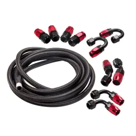 Clne9k Bfo 16ft An-8 Fitting Stainless Steel Nylon Braided Oil Fuel Hose Line 8an New