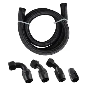 Ek8530 Bfo 16an Hose Fuel Line 5 Feet With Nylon Braided Hoses 90 45 Degree Safe