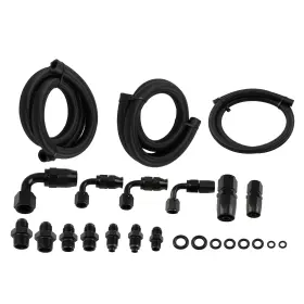 G1nzgu Bfo Power Steering Oil Line Kit Black Universal -6an -10an Remote Reservoir 3ft Set