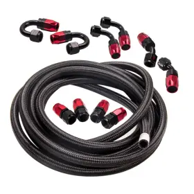 I4dsw1 Bfo An8 -8an Nylon Steel Braided Oil Fuel Line Hose End Fitting Adaptor Kit 16ft Red I4dsw1 Bfo An8 -8an Nylon Steel Braided Oil Fuel Line Hose End Fitting Adaptor Kit 16ft Red
