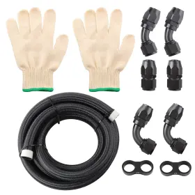 I8r7sy Bfo Nylon Braided Fuel Line Hose Boot Fitting Cpe Synthetic Rubber 10ft 12an An12